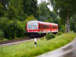 628/ 928 678 fährt als RB 27445 am 15.08.14 von Wolnzach Markt nach Rohrbach.