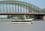 Köln Hohenzollernbrücke mit BR 628 - 31.07.2014