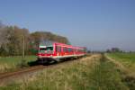 928 623 als RB 14920 (Schöppenstedt - Braunschweig Hbf) bei Denkte am 04.10.14