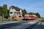 928/628 618 als RB 14276 Braunschweig Hbf - Goslar am 28.09.2014 am Stellwerk von Schladen.