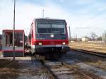 BR 628/928 beim Tanken an der Dieseltankstelle am ehemaligem Bw in Rosenheim am 10.02.07.