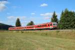 629 003 und 629 *** bei Titisee, 22.08.2015.