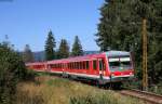 628 318-7/628 236-1 und 629 003-4 als RB 26924 (Seebrugg-Titisee) bei Bärental 22.8.15