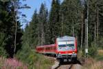 628 562-1 und 628 702-3 als RB 26931 (Titisee-Seebrugg) bei Altglashütten 22.8.15