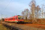 Die Tage der DB-roten Triebwagen auf der RB 12 sind gezählt.