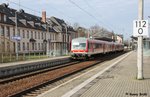 628 586 und 628 567 bei der Leerdurchfahrt durch den Bahnhof Glauchau.