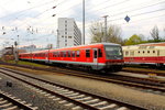 Die Triebwagen 628-928 657 und 628-928 633 rangieren am 09.04.2016 in Berlin-Lichtenberg.