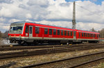 628 555 auf dem Bahndamm in Lindau Hbf.