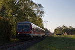 Der erste Zug des Tages auf der KBS 948 Wasserburg (Inn) - Grafing Bahnhof war am 07.05.16 der 628 596-9, der unlängst von der Westfrankenbahn nach Mühldorf umbeheimatet wurde.