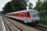 928 495-0  Tinnum  ist am 22.6.2016 als RB73 (RB21966) zwischen Kiel Hauptbahnhof und Eckernförde unterwegs.