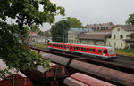 Der von der BASF kommende 628 484 wurde von einem Steg am Speyerer Hauptbahnhof fotografiert.