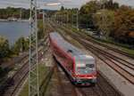 DB: Der 628 703 kurz vor dem Endbahnhof Lindau am 6.