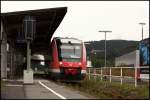 640 002 wartet in Attendorn auf die Weiterfahrt nach Olpe.