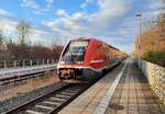 DB 641 023 als RB 16390 von Gotha nach Bad Langensalza, am 07.11.2021 in Gotha Ost.