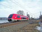 641 012 ( Lauchringen ) auf Probefahrt in Singlis, 20.2.010.