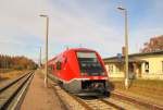 DB 641 038 (95 80 0641 038-4 D-DB) wartet im Bf Crawinkel auf die Abfahrt als RB 16762 nach Gotha.