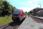 Gegenlichtaufnahme aus dem Bahnhof von Marktschorgast.