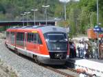 Am 04.05.07 wurde der Erzgebirgsbahn-Desiro 642 557-3 anlsslich der Einweihung des neuen Bahnsteiges des Haltepunktes in Wilkau-Hasslau auf den Namen  Stadt Wilkau-Hasslau  getauft.