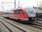 642 075 ganz frisch aufpoliert und glänzend in Roth am 11.03.2018 nach ihrem Dienst auf der Nebenbahn nach Hilpoltstein.