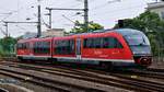 642 038 fährt gerade als Dienstfahrt am Hauptbahnhof Dresden vorbei (05.06.2018)