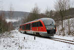 642 734 der Erzgebirgsbahn bei Lauter(Sachsen) am 15.12.2018