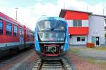 DB Westfrankenbahn 642 705 mit Bahnland Bayern Vollwerbung am 05.05.19 beim Bahnhofsfest in Miltenberg