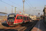 642 134 als RE 23408 Crailsheim-Heilbronn am 19.03.2020 bei der Ausfahrt in Öhringen Hbf auf Gleis 2.