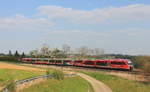 Dreifachtraktion 642 als RE Heilbronn-Crailsheim am 09.04.2020 bei Öhringen-Cappel.