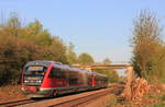 642 707 mit weiterem Bruder als RE Crailsheim-Heilbronn am 16.04.2020 bei Waldenburg.