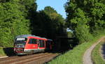 642 134 trat am 06.05.2020 als RE Crailsheim-Heilbronn zwischen Neuenstein und Öhringen aus dem Schatten hervor.