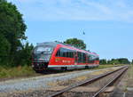 Nachschuss auf 642 174 in Dessau Mosikgau auf der Fahrt nach Dessau.