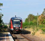 642 203 rauscht durch Osternienburg gen Dessau.

Osternienburg 30.07.2018