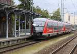 Sonderzug Erzgebirgsbahn DB Desiro 642 556 und 642 058 am 11.10.2020 durch den Bf Anklam.