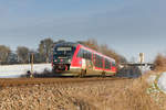 642 703 als RE Crailsheim-Heilbronn am 11.01.2021 bei Waldenburg.