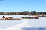 642 011-0 als RB 5477 (Kempten(Allgäu)Hbf-Pfronten-Steinach) bei Pfronten Kappel 14.2.21