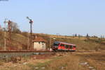 642 020 als RE 16578 (Erfurt Hbf-Nordhausen) in Wasserthaleben 24.2.21