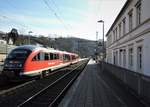 DB-DESIRO DER KURHESSENBAHN IN KIRCHEN/SIEG  Zwei Fahrten führt die KURHESSENBAHN samstäglich von MARBURG/SIEGEN/BETZDORF  durch...hier am 6.3.2021 auf der 1.