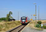 642 192 rauscht durch den Haltepunkt und Blockstelle Hohenebra Ort in Richtung Nordhausen.