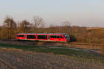 642 186 als RE80 Crailsheim-Heilbronn am 31.03.2021 bei Öhringen-Cappel.