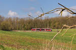 Unbekannter 642 als RE87 Aschaffenburg-Crailsheim am 13.04.2021 bei Schrozberg.