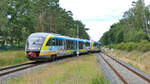 Die RB23 Züssow - Swinoujscie Centrum bei der Einfahrt in ihren Endbahnhof auf Gleis 32.