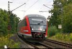 Mit dem Fahrrad von Kassel nach Halle (Saale) | Tag 1 Kassel–Witzenhausen

642 022-7 (Siemens Desiro Classic) unterwegs an der Anrufschranke beim Iserberg südlich von Wilhelmshausen (km 148,6 der Hannöverschen Südbahn).
Das Bild entstand selbstverständlich hinter dem Schlagbaum.

🧰 Nordthüringenbahn (DB Regio Südost)
🚝 RE 16258 (RE2) Erfurt Hbf–Kassel-Wilhelmshöhe
🕓 15.8.2022 | 14:43 Uhr