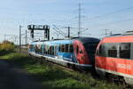 DB 642 037 vom VVO als Tfzf vom DB Werk Erfurt Richtung Weimar, am 27.10.2022 in Vieselbach.