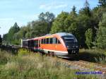 642 159-8 fhrt am 17.09.2006 als RB 27691 nach Altenberg (Erzgeb.) aus Brenstein (b.