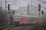 21.12.2007 642 053-3 hat den Bf.Rostock verlassen nach Graal-Mritz.