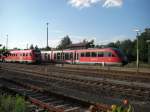 Warten am 04.08 am Grlitzer Bahnhof auf neue Aufgaben 642 657-1 und 612 627-0