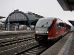 Der 642 520 am 22.02.2009 in Gera Hbf.