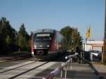 VT 642 179 fhrt in den Bahnhof Grimma ob.Bf ein  26.09.2009