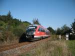 VT 642 180 auf der Muldetalbahn in der Nhe von Tanndorf  26.09.2009