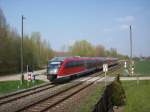 Zwei  Thringer Bratwrste  als 642 065 & 642 ?!? RE Leipzig - Gera zwischen Pegau und Profen 19.04.2010